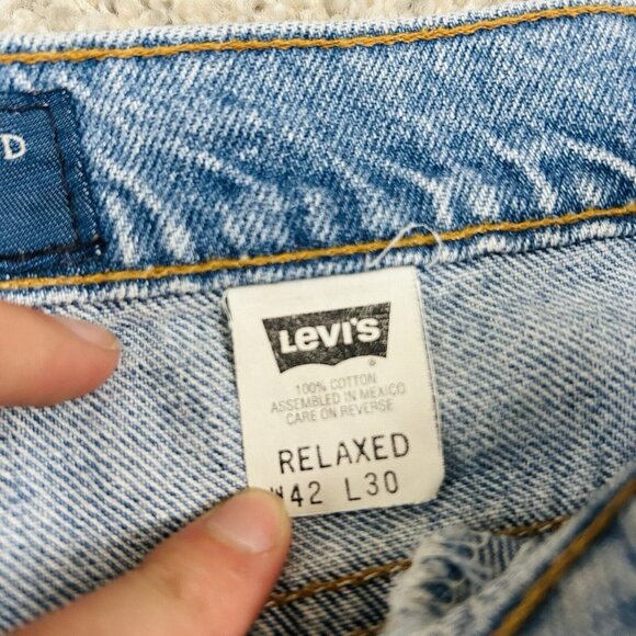 Vintage Levis 540 Relaxed Fit Jeans Men's 42X30 Brown Tab 1990s Baggy - Picture 7 of 14